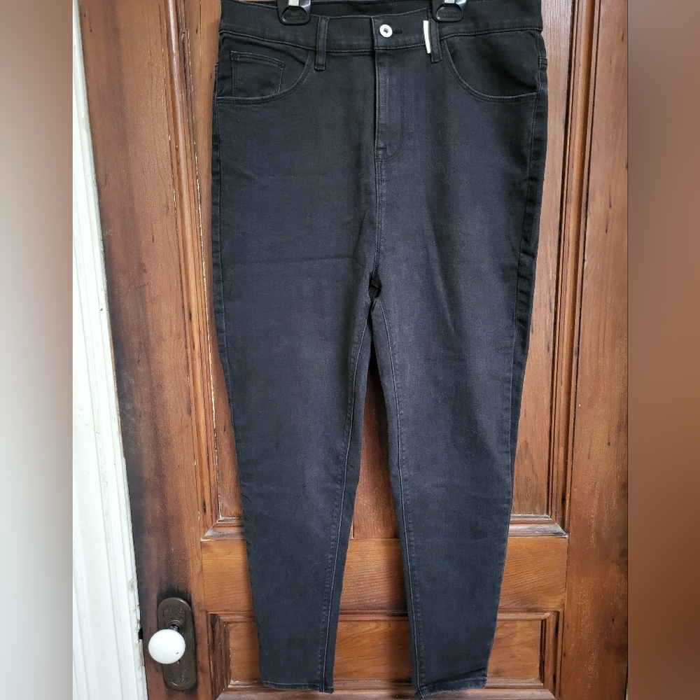NWT Jeans Collusion Very Black High Rise Skinny Stretch Women's Jeans size 14
